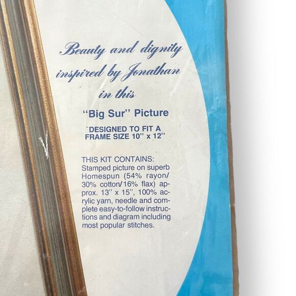 Paragon Needlecraft Jonathan Livingston Seagull Needlepoint Kit Vtg 1973 0885 - Picture 5 of 11